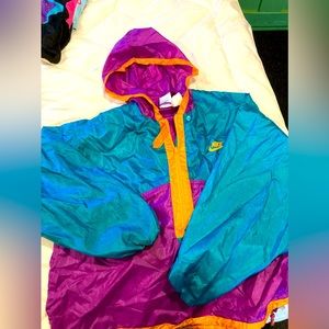 VNTG 90's Nike Elite Pullover Half Zip Windbreaker with pants